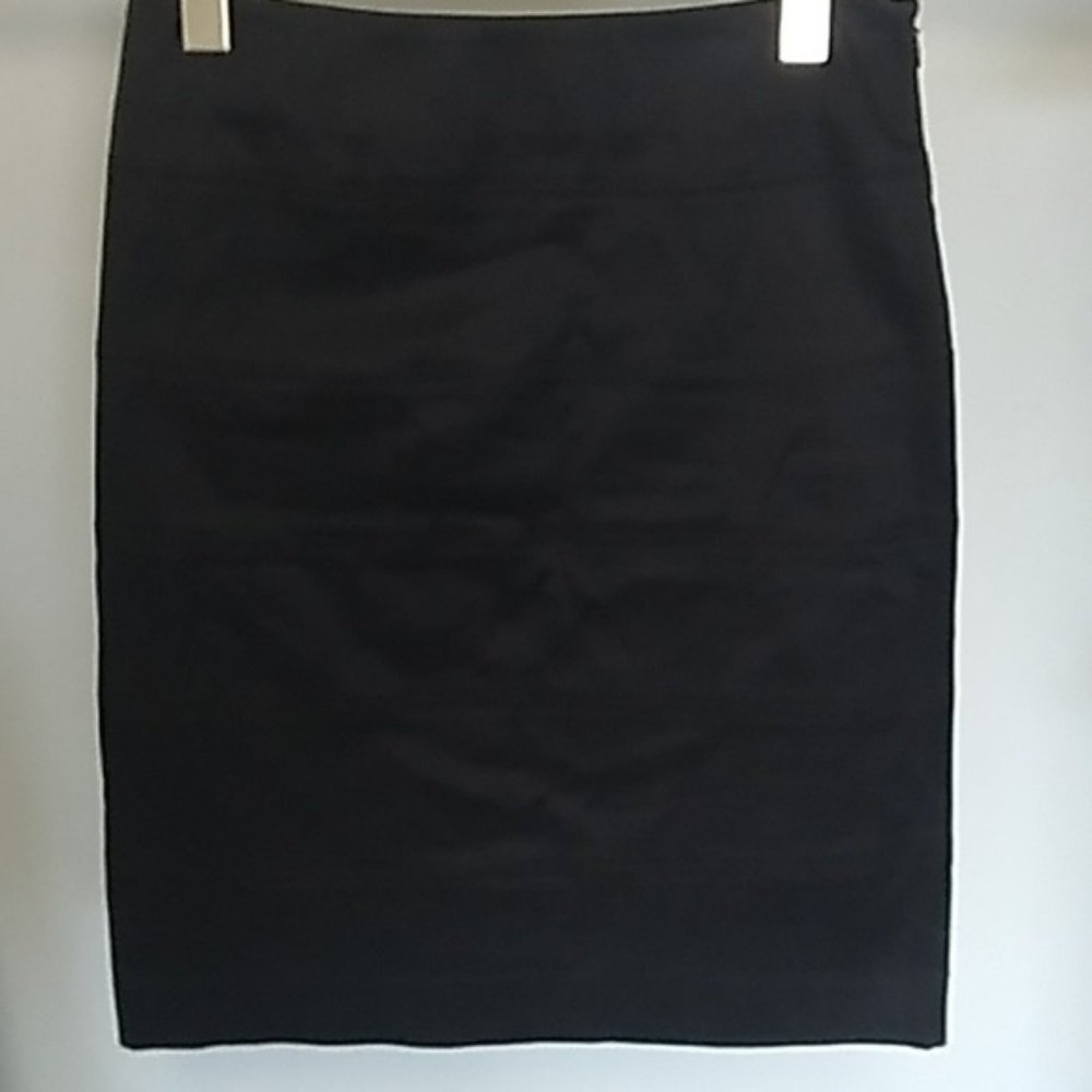 Tristan black layer panel design ide zip womens pencil skirt in s